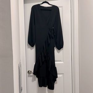 Shein Black Wrap Dress